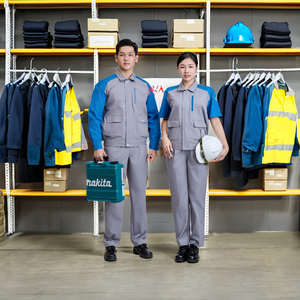 Ensemble de vêtements de travailleurs vendeurs de HAUTE QUALITÉ vêtements de sécurité costume de travail électrique uniforme pantalon cargo industriel vêtements de travail-FMF usine - Product Image 2
