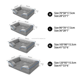 Enfriamiento personalizado gato perro cachorro perro cama sofá de espuma de memoria lavable a máquina caliente suave de lujo ortopédico camas para mascotas Cama grande para perros - Product Image 5