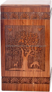 Hot Selling Handmade Wooden Urn <b>Box</b> <b>For</b> Adult <b>Ashes</b> Funeral human Urns Burial Urns - Product Image 2