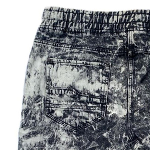 New Design <b>Men</b> Bleached Acid Wash Denim <b>Shorts</b> Tie Dye Washed Jean <b>Shorts</b> <b>Elastic</b> <b>Waist</b> Drawstring Streetwear <b>Shorts</b> Wholesale - Product Image 4