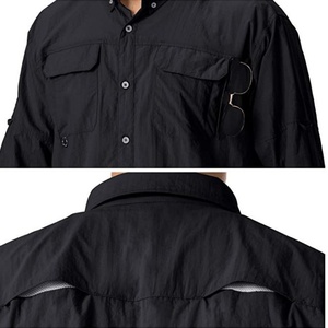 Camisas Safari Personalizadas de Manga Larga para Hombre, 100% Poliéster, Camuflaje, UPF 50+, Ligeras, de Secado Rápido, para Senderismo, Pesca, Protección UV - Product Image 3