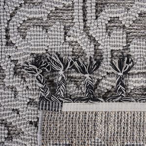 Ensemble de tapis d'intérieur/extérieur LOOM and LUXE 4X6 gris/blanc à motifs médaillon - Product Image 6
