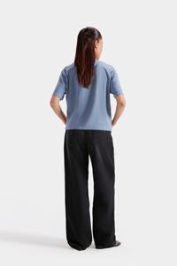 T-shirt unisexe à manches courtes coupe classique d'été, décontracté, à carreaux, avec fermeture éclair, en coton tricoté 220g, avec logo, anti-plis, séchage rapide - Product Image 5