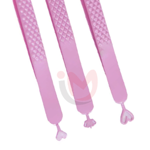 Pince à épiler pour extensions de cils en fibre dorée, en acier inoxydable, avec grip anti-magnétique, durable et de précision pour les extensions de cils - Product Image 3