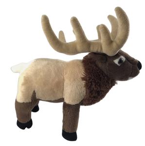 Jouets en peluche personnalisés en forme d'animaux (Élan, Renne) marron, super doux, en coton PP, avec accessoires brodés, pour achat en gros en ligne - Product Image 1