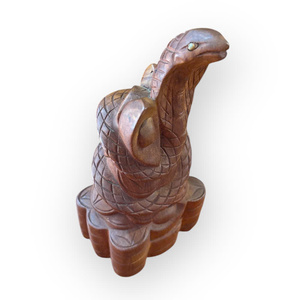 Statue de serpent au design moderne, sculptée avec raffinement, en bois Huong, pour décoration intérieure - Product Image 2