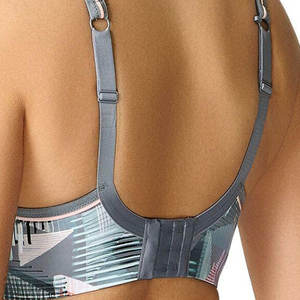 Hot Selling Plus Size Lightweight Print Women's High <b>Support</b> Breathable Ribbed Front <b>Back</b> Strap Sports Bra for Gym Yoga - Product Image 6