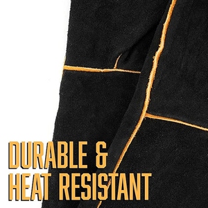 Gants de soudage durables pour hommes, 15,5 pouces, à manches longues, anti-vibrations, antidérapants, résistants à la chaleur, pour la protection des mains lors du barbecue et des grillades - Product Image 3