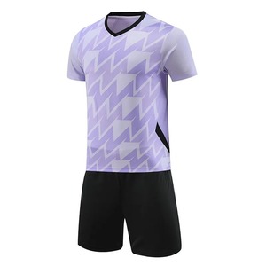 Conjunto de Camiseta de Fútbol para Hombre, Cuello en V, Manga Corta, Transpirable, Secado Rápido, Estampado por Transferencia de Calor, Cintura Elástica, 100% Poliéster, Verano, Personalizable - Product Image 2