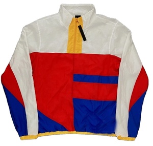 Veste de sport coupe-vent à col montant, broderie personnalisée, demi-zip, doublée, pour homme, séchage rapide, style rétro - Product Image 1