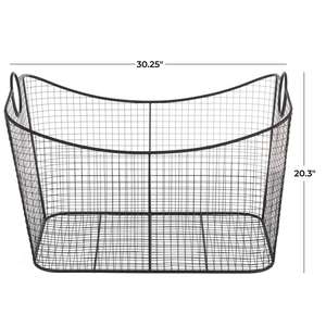 Modern Style <b>Storage</b> Basket Modern Design Metal <b>Egg</b> Collection Basket Classic Style Black Powder Coated Wire Basket - Product Image 4