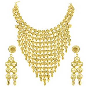Wholesale Brass 14K18K24K Micron Gold Box Chain Turkish Dubai Style Heavy <b>Bridal</b> Necklaces Set African Traditional Wedding Set - Product Image 4