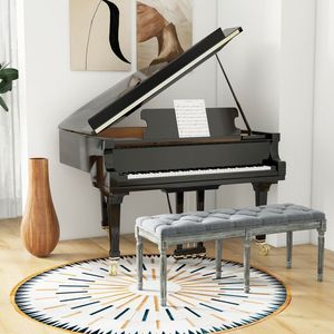 Panca Vintage Francese da 47 Pollici Imbottita per Sala da Pranzo o Ingresso, Elegante Arredamento per la Tua Casa - Product Image 2