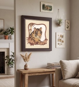 Decoración de Pared de Tigre Tallado en Madera, Estilo Tradicional, Decoración para Sala de Estar y Hogar - Product Image 3