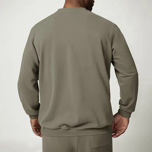 Sweat-shirt à manches longues pour homme, tendance, vente chaude, personnalisé, couleur unie, décontracté - Product Image 3