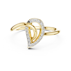 Bague classique à pétale unique en diamant de laboratoire taillé, en or rose massif 18 carats plaqué rhodium, pour fiançailles, Saint-Valentin, usage quotidien pour femme - Product Image 6