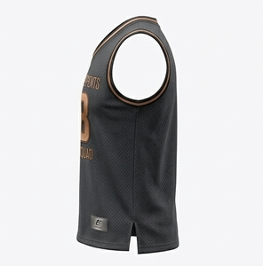 Maillot de basket-ball personnalisé avec nom et numéro, respirant, à séchage rapide, sans manches, chemise de sport - Product Image 4