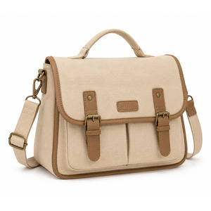 Canvas Messenger Satchel <b>Bag</b> Durable Crossbody Shoulder Handbag with Front Storage Pocket Adjustable <b>Strap</b> for Travel and Office - Product Image 3