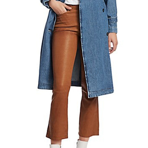 Pantalons en cuir pour femmes de haute qualité, coupe-vent, anti-plis, pour usage quotidien, avec logo personnalisé, fabrication OEM. - Product Image 5