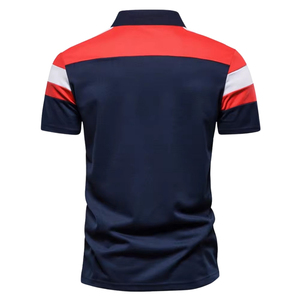 Camisas de Hombre de Algodón Tejido con Parches, Estilo Urbano, Premium, Transpirables, Antiarrugas, Casuales, de Manga Corta, Corte Ajustado y Elegante - Product Image 3