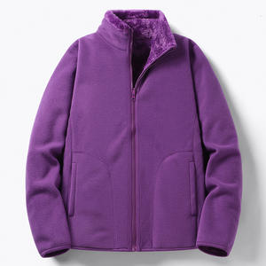 Veste polaire personnalisée pour femme, double face, chaude et douce, style décontracté et sportif, vente en gros - Product Image 3