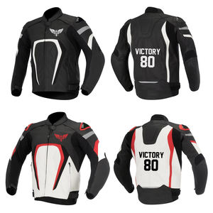 Chaqueta de Cuero para Motocicleta Personalizada OEM, Chaqueta de Motociclista con Armadura CE, Equipo de Protección para Motociclismo Deportivo - Product Image 1