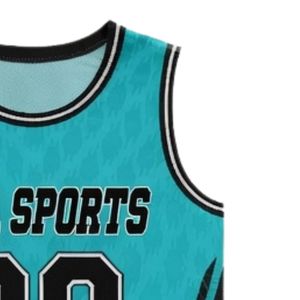 Maillot de lacrosse unisexe bleu sarcelle et noir en polyester léger – Tenue de sport pour matchs d'équipe et entraînement performant - Product Image 4