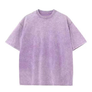 เสื้อยืดคอกลมโอเวอร์ไซส์ผ้าฝ้ายสำหรับผู้ชาย พิมพ์โลโก้ได้ แขนสั้น สีพื้น เรียบง่าย สวมใส่สบาย ระบายอากาศได้ดี - Product Image 2