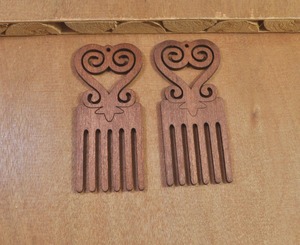 Pendientes de madera con diseño de corazón, cortados con láser, material para manualidades, para proyectos de bricolaje - Product Image 2