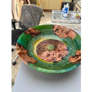 Tazón de Madera y Resina Epoxi Hecho a Mano, Libre de BPA, de Alta Demanda, para Interiores de Hogar de Lujo y Decoración de Mesa - Product Image 1