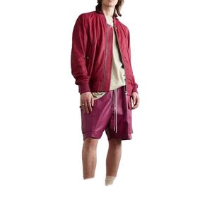 Shorts cargo en cuir de style urbain avec poches plaquées, cordon de serrage apparent et fermeture éclair, personnalisés par le fabricant, de haute qualité et écologiques - Product Image 4