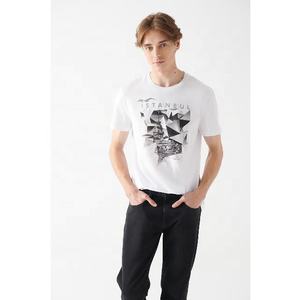 Custom <b>Printed</b> Men's T-Shirt 100% Cotton Stretchable and Lightweight Genuine Quality <b>Material</b> - Product Image 3