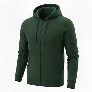 Nouveautés 2026 – Sweat à capuche zippé pour homme, automne-hiver, coupe droite, manches longues, couleur unie, décontracté, blanc, 100 % coton - Product Image 5