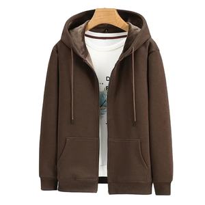 Men's Oversized <b>Zip</b> Hoodie Plus Size Long Sleeve Winter Sweatshirt Solid Loose Fit <b>Top</b> Plain Dyed Breathable Digital Printing - Product Image 1