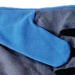 Gants de sécurité en spandex bleu, bouts des doigts lisses, antidérapants, poignet renforcé, durables, antistatiques, anti-chimiques, sans latex - Product Image 2