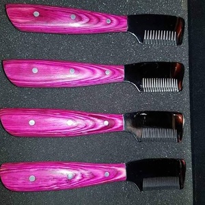 Premium Professional <b>Stripping</b> Knives Set German Stainless Steel Blades with Wooden Handles for Pet Grooming Tools By Tegra - Product Image 5