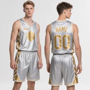 Ensemble de maillots de basket-ball personnalisés pour hommes et femmes, sans manches, col en V, 12 maillots sublimés, respirants, à séchage rapide, en polyester - Product Image 1