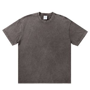 Camiseta de Manga Corta para Hombre, 300g, 100% Algodón, Ecológica, Transpirable, Lavada, Estilo Vintage, Hombros Caídos, Secado Rápido - Product Image 5