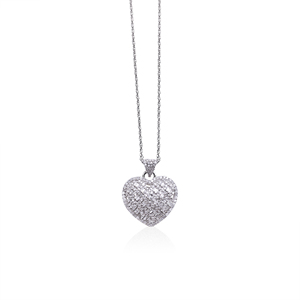 Collier pendentif en diamant naturel blanc et bleu 1,02 carats pour femme, en argent sterling 925, plaqué rhodium, chaîne de 18 pouces, brillant, pour mariage - Product Image 4