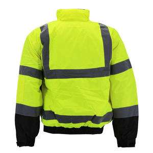 Veste de sécurité imperméable à capuche haute visibilité respirante pour hommes avec style de protection réfléchissant - Product Image 2