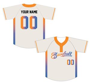 Maillot de baseball personnalisé noir dégradé, impression par sublimation, manches courtes, boutonné, unisexe adulte, vêtement anti-humidité - Product Image 4