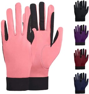 High Quality Custom Professional Equestrian Horse Riding Gloves Comfortable Anti-Slip Wholesale Leather Gloves For Sale - Product Image 2