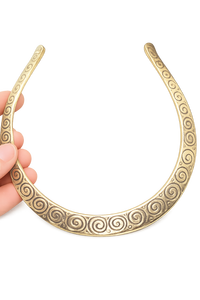 Collar Hasli de Latón Hecho a Mano |   Collar de Latón Sólido |   Joyería Tradicional de Diseño Exclusivo |   Fabricante de Joyería OEM y ODM - Product Image 2