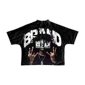 Camiseta Personalizada de Algodón Grueso de 240 g/m², Corte Cuadrado, Hombros Caídos, Impresión DTG, Camiseta Corta para Hombre - Product Image 1