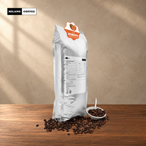 Milano Coffee Elite Grains de café Robusta pur 1 kg Série torréfaction légère - Product Image 5