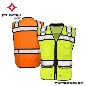 Chaleco para deportes al aire libre hecho a medida chaqueta de seguridad reflectante multibolsillo transpirable de malla para correr a prueba de agua para peatones - Product Image 4