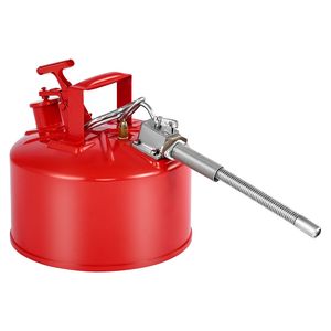 Tanica per Carburante in Acciaio Inox da 2,5 Galloni, Tipo II Rossa con Arresto Fiamma e Coperchio Autobloccante per Tosaerba - Product Image 1