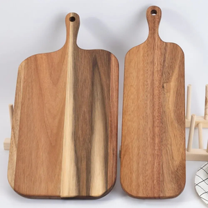 Tabla de cortar de madera multiusos con asa |   Tabla de servir para cocina, para queso, charcutería, pan, frutas, aperitivos y preparación de alimentos - Product Image 1