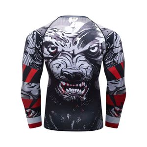 Camiseta Deportiva de Compresión con Estampado Animal, Manga Larga, para Entrenamiento y Fitness - Product Image 2
