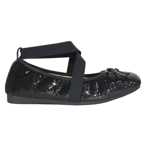 Ann'S Women Black Sequined Ballet <b>Flats</b> Pointed Toe Elastic Strap Slip On All Seasons Fashion Trend - Product Image 2
